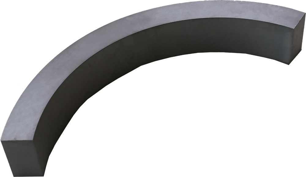 Hot pressed boron carbide arc