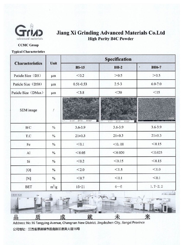 B4C Powder 0.5 μm